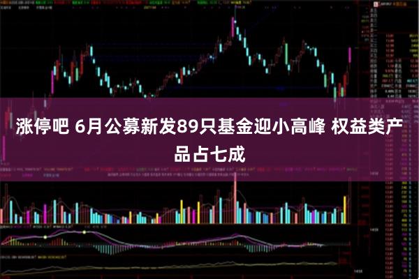 涨停吧 6月公募新发89只基金迎小高峰 权益类产品占七成