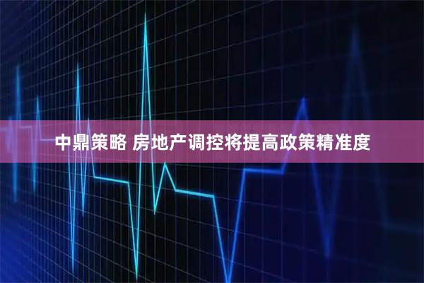 中鼎策略 房地产调控将提高政策精准度