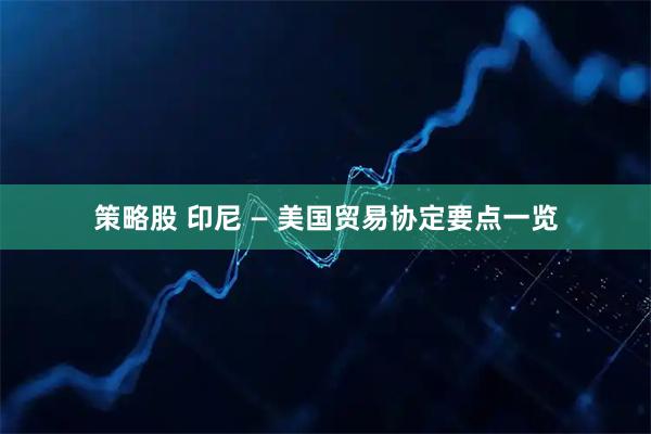 策略股 印尼 — 美国贸易协定要点一览